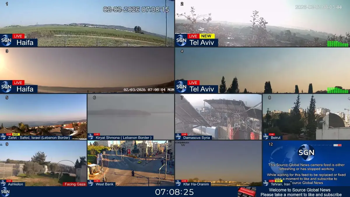 Middle Eastern Live Cameras - Israel, Iran & Syria